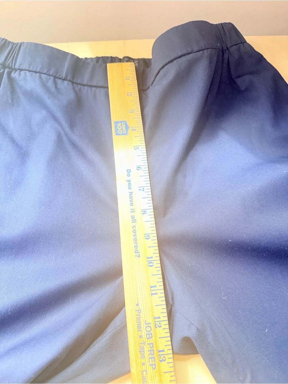 COS Navy Blue  Elastic Waist Cotton Blend Light Weight Trousers - 10